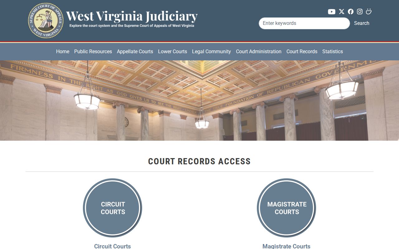 Wirt County court docket access links for circuit and magistrate records